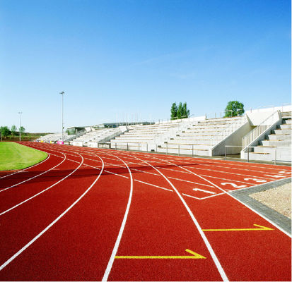 स्टेडियम के लिए टिकाऊ एथलेटिक रनिंग ट्रैक IAAF प्रमाणित 15.9 मिमी मोटाई