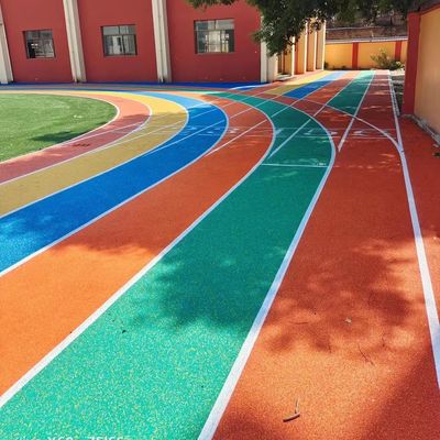 अच्छा मूल्य ईपीडीएम एसबीआर ग्रैन्यूल्स सामग्री के साथ 13 मिमी मोटाई एथलेटिक रनिंग ट्रैक ऑनलाइन