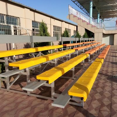 अच्छा मूल्य डबल पेडल और सीटों के साथ एल्युमीनियम आउटडोर मेटल ब्लीचर्स ऑनलाइन