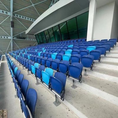 अच्छा मूल्य Anti Aging Fixed Plastic Stadium Chair For Arena Sport Field OEM ऑनलाइन