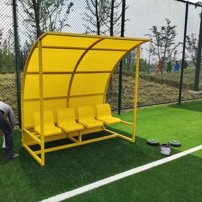 अच्छा मूल्य स्कूल स्टेडियम फुटबॉल क्लब के लिए आश्रय के साथ स्वनिर्धारित स्थानापन्न फ़ुटबॉल बेंच ऑनलाइन
