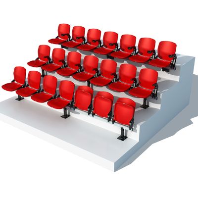 अच्छा मूल्य 5 साल का प्लास्टिक स्टेडियम स्पोर्ट्स सीटें एंटी यूवी अग्निरोधक 45 सेमी चौड़ाई ऑनलाइन