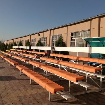 खेल स्टेडियम सार्वजनिक उद्यान सीट आवश्यक विधानसभा के साथ आउटडोर धातु ब्लीचर्स