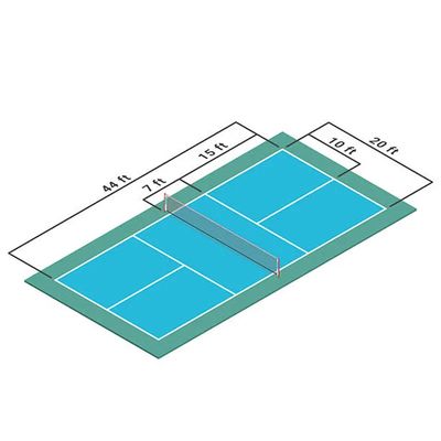 एक्रिलिक कोटिंग और क्रिस्टल रेत के साथ एंटी स्लिप यूवी संरक्षित पिकलबॉल कोर्ट मैट