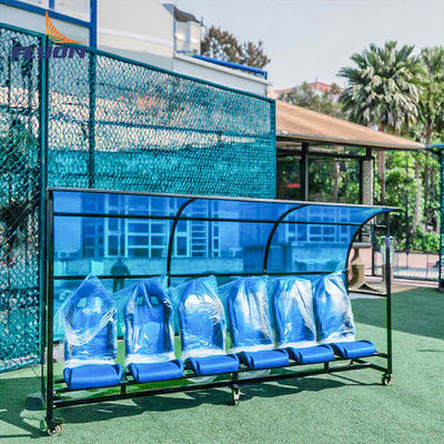 अनुकूलन योग्य लोगो/टीम नाम विकल्पों और एडीए अनुपालन पहुंच के साथ पोर्टेबल फुटबॉल प्रतिस्थापन बेंच आश्रय