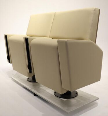 अच्छा मूल्य FY962 भारी शुल्क लोहे के फ्रेम थियेटर कुर्सी दोहरे वसंत टिप अप सीट और तह कप धारक के साथ ऑनलाइन