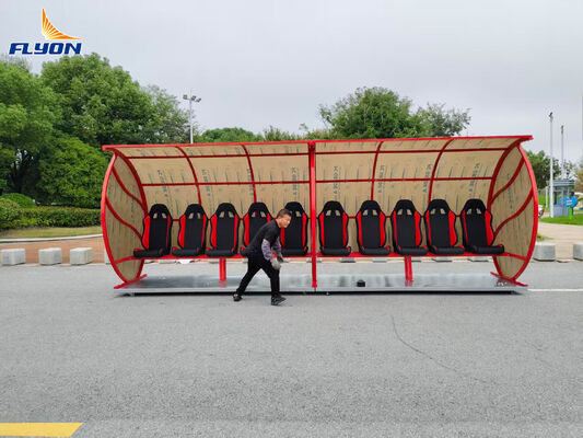 अच्छा मूल्य गैल्वेनाइज्ड स्टील फुटबॉल सब्स पोर्टेबल फुटबॉल बेंच स्कूल स्टेडियम के लिए अनुकूलित आकार ऑनलाइन